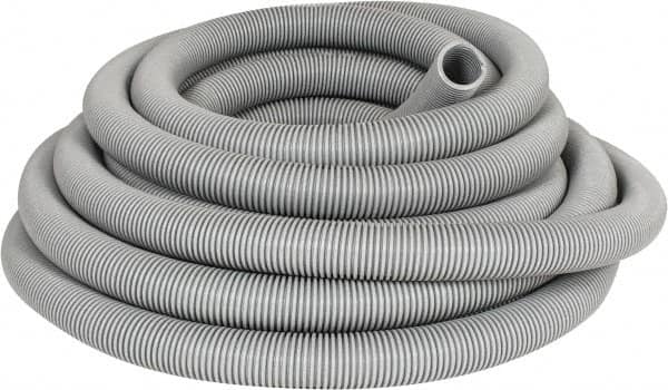 Hi-Tech Duravent - 1-1/2" ID, 18 Hg Vac Rating, 20 psi, EVA Vacuum & Duct Hose - 50' Long, Gray, 4" Bend Radius, -65 to 140°F - Caliber Tooling