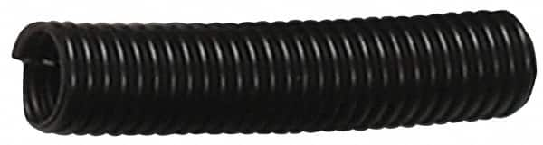 Made in USA - 1" Trade Size, 100' Long, Flexible Split Loom Conduit - Polyethylene, 23.3mm ID, Black - Caliber Tooling