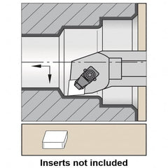 Kennametal - 55mm Min Bore Diam, 300mm OAL, 40mm Shank Diam, S-CCLN Indexable Boring Bar - 300mm Max Bore Depth, CN.N 120708 Insert, Clamp Holding Method - Caliber Tooling