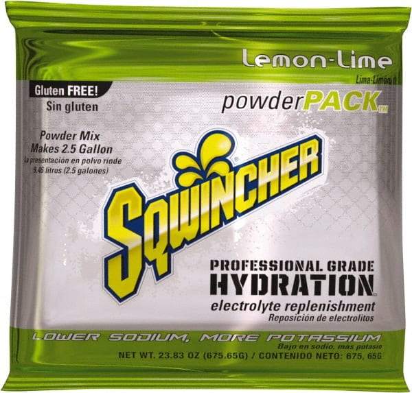 Sqwincher - 23.83 oz Pack Lemon-Lime Activity Drink - Powdered, Yields 2.5 Gal - Caliber Tooling