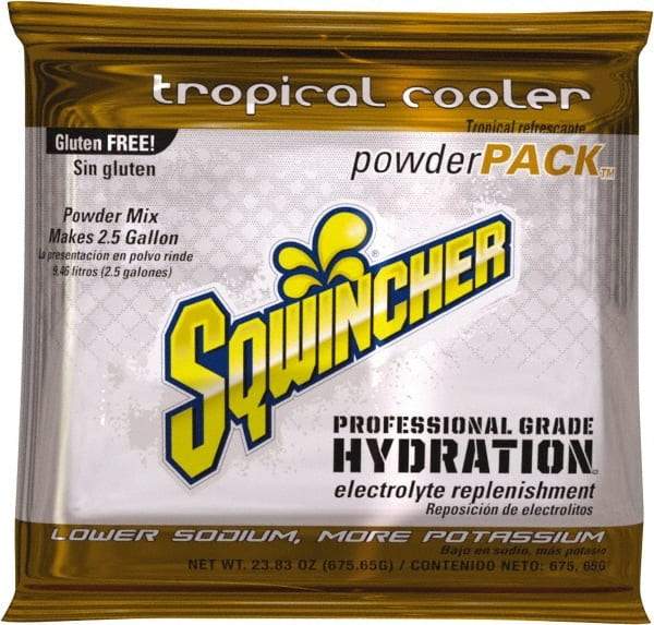 Sqwincher - 23.83 oz Pack Tropical Cooler Activity Drink - Powdered, Yields 2.5 Gal - Caliber Tooling