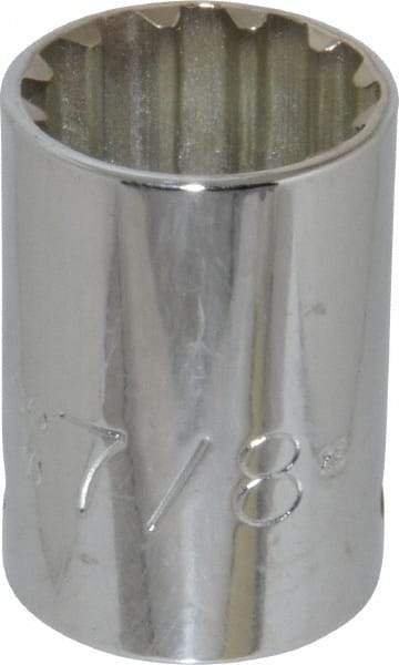 Proto - 1/2" Drive, 7/8" Socket, Spline Socket - 12 Points, 1-9/16" OAL - Caliber Tooling