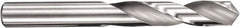 SGS - 6.3mm 145° Spiral Flute Solid Carbide Screw Machine Drill Bit - TiCN Finish, Right Hand Cut, 31mm Flute Length, 70mm OAL, Standard Point, Straight Shank - Caliber Tooling