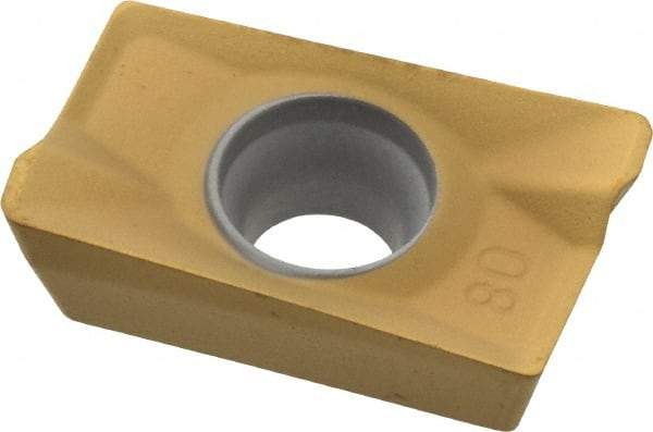 Kennametal - APPT1604 GD Grade KC725M Carbide Milling Insert - TiN/TiCN/TiN Finish, 0.2071" Thick, 0.8mm Corner Radius - Caliber Tooling