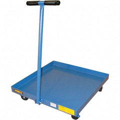 Wesco Industrial Products - 900 Lb Load Capacity, 30 & 55 Gal Drum Dolly - 25-3/4" Wide x 6" High, 4 Steel Wheels - Caliber Tooling