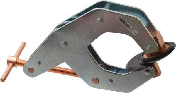 Kant Twist - 1,700 Lb, 4-1/4" Max Opening, 2-1/4" Open Throat Depth, 2-1/2" Closed Throat Depth, Cantilever Clamp - High Tensile Steel Jaw, T-Handle, 7" OAL, 6-3/4" Max Width - Caliber Tooling