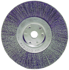 6" Diameter - 1/2-5/8" Arbor Hole - Crimped Stainless Straight Wheel - Caliber Tooling