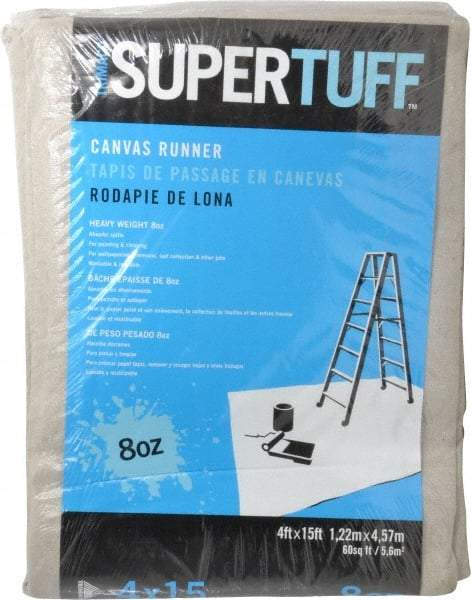 TRIMACO - Heavyweight 8 oz Canvas Drop Cloth - 15' x 4' - Caliber Tooling