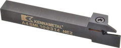 Kennametal - External Thread, 0.55" Max Depth of Cut, 3mm Min Groove Width, 5" OAL, Left Hand Indexable Grooving Cutoff Toolholder - 5/8" Shank Height x 5/8" Shank Width, A4..03.. Insert Style, A4SM Toolholder Style, Series A4 - Caliber Tooling