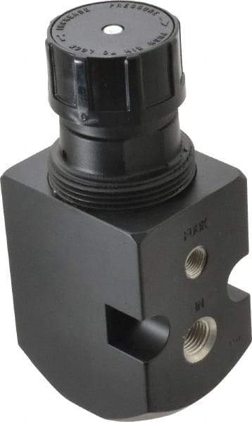 Norgren - 1/4 NPT Port, 6.4 CFM, Aluminum Feedback Pilot Regulator - 10 to 250 psi Range, 450 Max psi Supply Pressure, 2" Wide x 5.24" High - Caliber Tooling