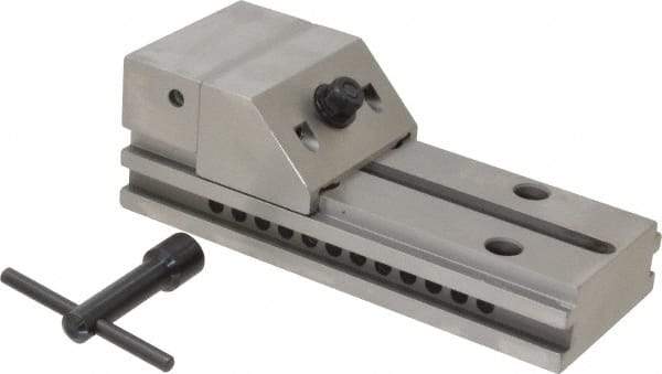 Starrett - 3" Jaw Width, 4" Jaw Opening Capacity, 1-1/4" Jaw Height, Toolmaker's Vise - Flat Jaw, 0.005mm Parallelism, 0.0051mm Squareness, 7-1/2" OAL x 2-1/2" OAH - Caliber Tooling