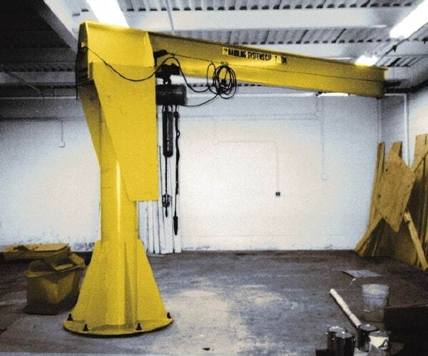 Value Collection - 1,000 Lb Load Capacity, Steel Jib Crane - 11' High, Pillar Base Jib - Caliber Tooling