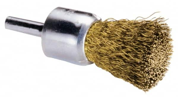 End Brushes: 3/4″ Dia, Brass, Crimped Wire 20,000 Max RPM