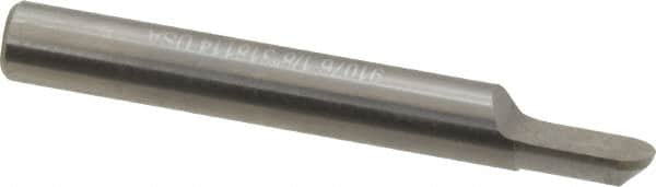 Accupro - 1/4" Shank Diam, 2" OAL, 1/4" Cut Diam, Ball Engraving Cutter - 3/8" LOC, 1 Flute, Right Hand Cut, Micrograin Solid Carbide, Uncoated - Caliber Tooling
