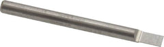 Accupro - 1/8" Shank Diam, 1-1/2" OAL, 1/8" Cut Diam, Square Engraving Cutter - 3/16" LOC, 1/8" Tip Diam, 1 Flute, Right Hand Cut, Micrograin Solid Carbide, Uncoated - Caliber Tooling