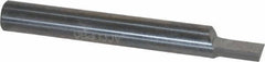 Accupro - 3/16" Shank Diam, 1-1/2" OAL, 3/16" Cut Diam, Square Engraving Cutter - 1/4" LOC, 0.188" Tip Diam, 1 Flute, Right Hand Cut, Micrograin Solid Carbide, Uncoated - Caliber Tooling