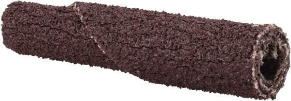 Standard Abrasives - 1/4" Max Roll Diam x 1-1/2" OAL, 120 Grit Aluminum Oxide Straight Cartridge Roll - 1/8" Pilot Hole Diam, Fine Grade - Caliber Tooling