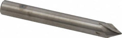 Made in USA - 1/4" Shank Diam, 5 Flute 60° Solid Carbide Countersink - Bright Finish, 2" OAL, Right Hand Cut - Caliber Tooling