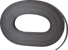 Mag-Mate - 100' Long x 3/4" Wide x 1/32" Thick Flexible Magnetic Strip - 6 Lb Max Pull Force, 3 Linear Ft/Lb Magnetic Pull Force, Adhesive Back - Caliber Tooling