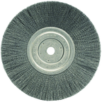 8" Diameter - 5/8" Arbor Hole - Crimped Stainless Straight Wheel - Caliber Tooling