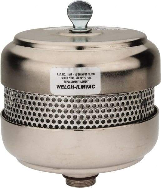 Welch Vacuum - Standard Open Exhaust Filter - For Use with 1402, 1376, 8920 & 8925, 5" Diam x 6-1/4" High - Caliber Tooling