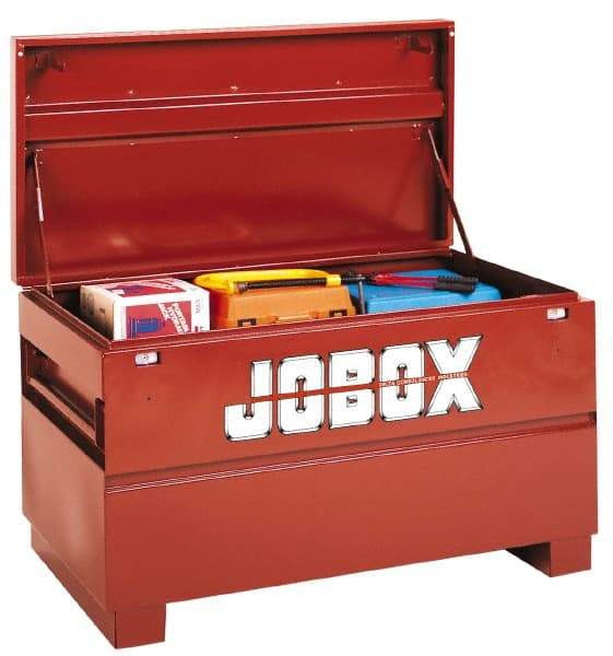 Jobox - 48" Wide x 30" Deep x 33-3/8" High Job Site Box - Steel, Brown - Caliber Tooling