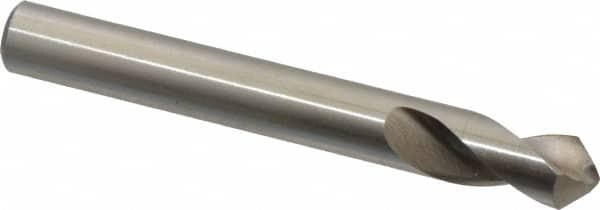 Interstate - 3/8" Body Diam, 90°, 3-1/8" OAL, High Speed Steel Spotting Drill - Caliber Tooling