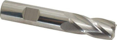 SGS - 5/8", 4 Flute, Single End, Solid Carbide, 0.09" Corner Radius End Mill - 3-1/2" OAL, 30° Helix, Right Hand Flute, 1-1/4" LOC, Right Hand Cut - Caliber Tooling