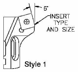 Parlec - Series Twin Bore Roughing, Right Hand Cut, Boring Cartridge - SCMT12 Insert, 6° Lead Angle - Caliber Tooling