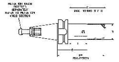 Parlec - PC4 Inside Modular Connection, Boring Head Taper Shank - Modular Connection Mount, 4.53 Inch Projection, 1.54 Inch Nose Diameter - Exact Industrial Supply