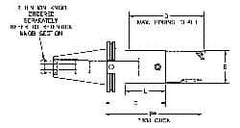 Parlec - PC6 Inside Modular Connection, Boring Head Taper Shank - Modular Connection Mount, 9.02 Inch Projection, 2.52 Inch Nose Diameter - Exact Industrial Supply