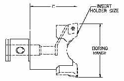 Parlec - 23.11mm Body Diam, Manual Twin Cutter Boring Head - 24.13mm to 37.59mm Bore Diam - Exact Industrial Supply