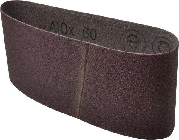 3M - 3-1/2" Wide x 15-1/2" OAL, 60 Grit, Aluminum Oxide Abrasive Belt - Aluminum Oxide, Medium, Coated, X Weighted Cloth Backing, Series 241D - Caliber Tooling