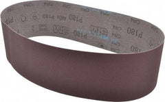 3M - 4" Wide x 36" OAL, 180 Grit, Aluminum Oxide Abrasive Belt - Aluminum Oxide, Very Fine, Coated, X Weighted Cloth Backing, Series 341D - Caliber Tooling