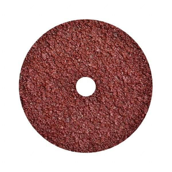 3M - 7" Diam 7/8" Hole 36 Grit Fiber Disc - Very Coarse Grade, Aluminum Oxide, 8,600 Max RPM, Series 381C - Caliber Tooling