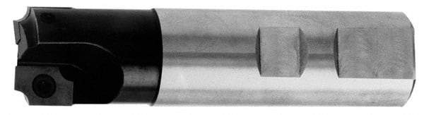 Cutting Tool Technologies - 0.06 to 0.06 Inch Cutting Radius, 1 Inch Cutter Diameter, 2 Style CV 12 Inserts, 3/4 Inch Shank Diameter, Indexable Concave Radius Cutter - 4.5 Inch Overall Length, Through Coolant - Caliber Tooling