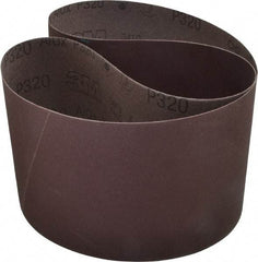 3M - 6" Wide x 48" OAL, 320 Grit, Aluminum Oxide Abrasive Belt - Aluminum Oxide, Extra Fine, Coated, X Weighted Cloth Backing, Series 341D - Caliber Tooling