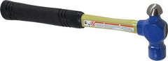 Vaughan Bushnell - 3/4 Lb Head Ball Pein Hammer - Fiberglass Handle, 13" OAL, Fiberglass with Cushion Grip - Caliber Tooling