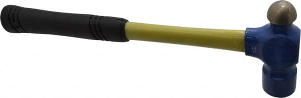 Vaughan Bushnell - 1-1/2 Lb Head Ball Pein Hammer - Fiberglass Handle, 15" OAL, Fiberglass with Cushion Grip - Caliber Tooling