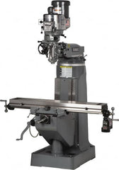 Bridgeport - 9" Table Width x 49" Table Length, Variable Speed Pulley Control, 3 Phase Knee Milling Machine - 2 hp - Caliber Tooling