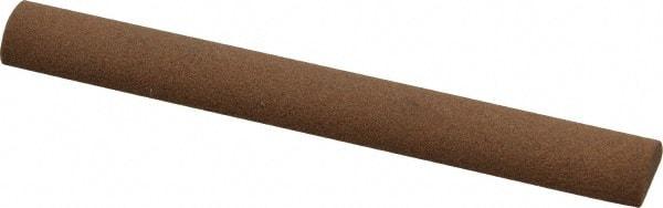 Norton - 4" Long x 1/2" Diam Aluminum Oxide Sharpening Stone - Half Round, Medium Grade - Caliber Tooling