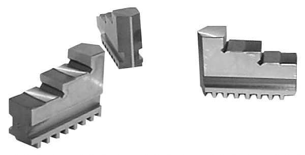 Buck Chuck Company - 12" Max Chuck Diam Compatibility, Steel Tongue & Groove Hard Lathe Top Jaws - 2" High - Caliber Tooling