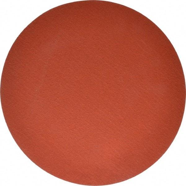 3M - 12" Diam, 50 Grit Ceramic Adhesive PSA Disc - Coarse Grade, Orange, YF Weighted Backing, Flexible, Use with Bench Top Motors - Caliber Tooling