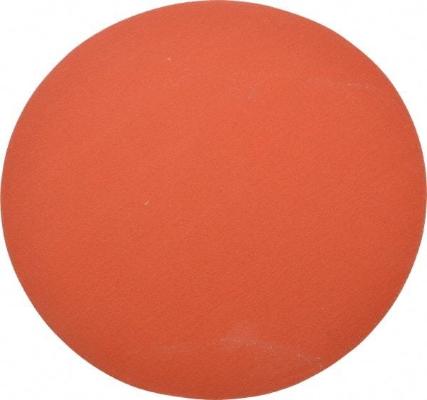 3M - 12" Diam, 80 Grit Ceramic Adhesive PSA Disc - Medium Grade, Orange, YF Weighted Backing, Flexible, Use with Bench Top Motors - Caliber Tooling