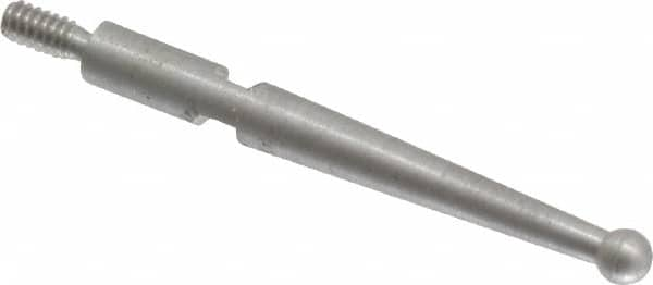 SPI - 0.08" Ball Diam, Steel, Ball Test Indicator Contact Point - 13/16" Contact Point Length, Use with Interapid Test Indicators - Caliber Tooling