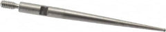 SPI - 0.032" Ball Diam, Steel, Ball Test Indicator Contact Point - 1-5/16" Contact Point Length, Use with Starrett Test Indicators - Caliber Tooling