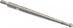 SPI - 0.078" Ball Diam, Steel, Ball Test Indicator Contact Point - 1-5/16" Contact Point Length, Use with Starrett Test Indicators - Caliber Tooling