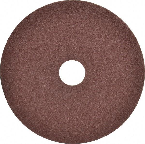 3M - 5" Diam 7/8" Hole 60 Grit Fiber Disc - Medium Grade, Aluminum Oxide, 12,000 Max RPM, Series 381C - Caliber Tooling