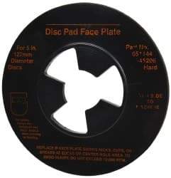 3M - 5" Max Diam, Abrasive Disc Face Plate - 5/8-11, 9,500 RPM - Caliber Tooling