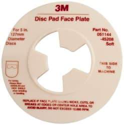 3M - 5" Max Diam, Abrasive Disc Face Plate - 5/8-11, 9,500 RPM - Caliber Tooling